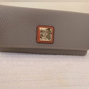 Dooney & Bourke Pebble Grain Accordion Clutch, Leather